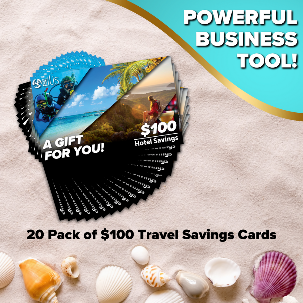 $100 Travel Savings Cards - 20 Pack